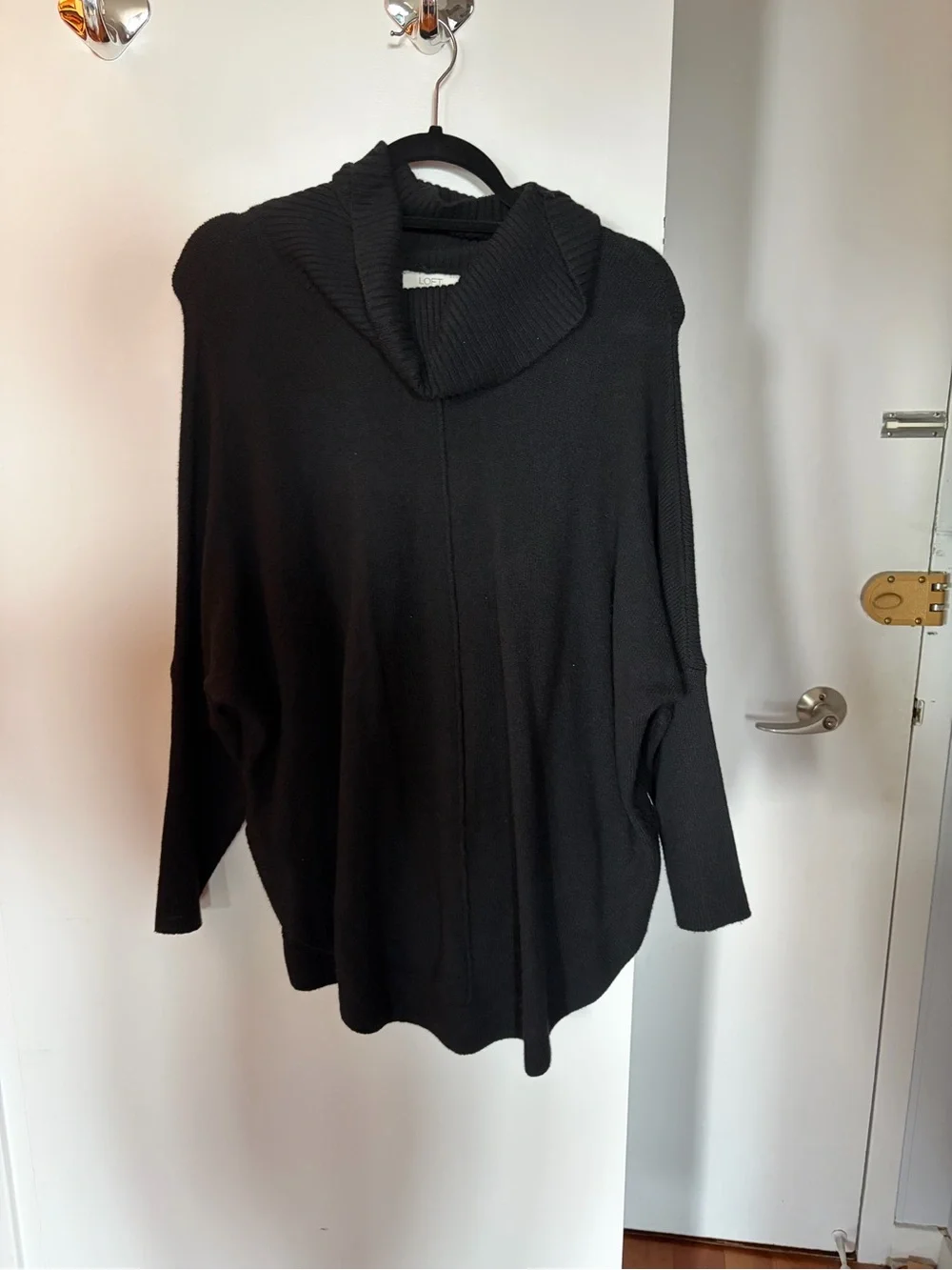 LOFT Black Cowl Neck Sweater